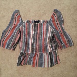 Francesca’s Off Shoulder Striped Top NWT